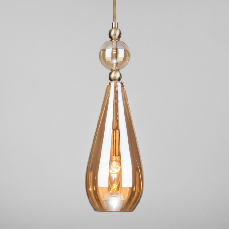 Подвесной светильник Eurosvet 50202/1 янтарный Ilario