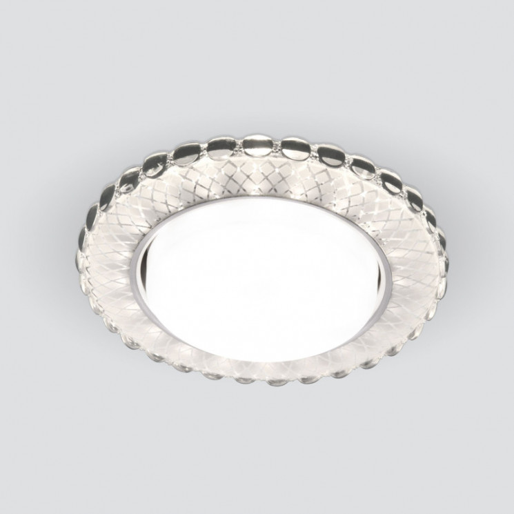 Встраиваемый светильник Elektrostandard 3034 GX53 SL/WH зеркальный/белый Kroli