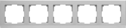 Рамка на 5 постов серебряный Werkel W0051806 (WL04-Frame-05 Stark)