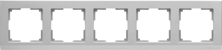 Рамка на 5 постов серебряный Werkel W0051806 (WL04-Frame-05 Stark)