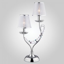 Настольный светильник  Eurosvet Gloria 01069/2 хром/прозрачный хрусталь Strotskis