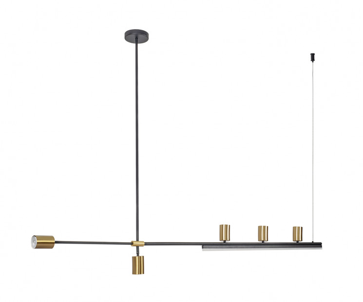 Kink Light 07618-120,36 Люстра Рия латунь L120 h116/86/46 GU10 5*5W+Led 12W (3000K)