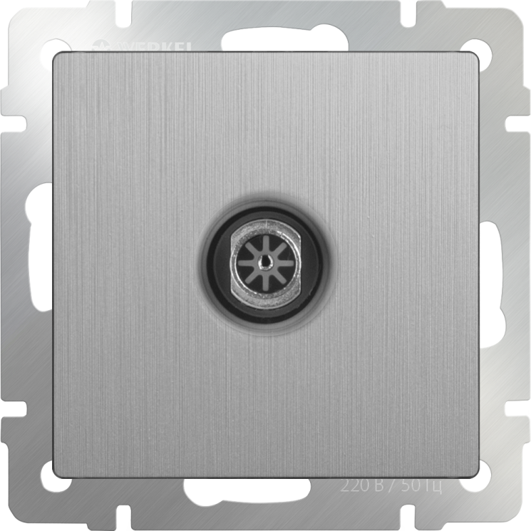 ТВ-розетка оконечная  cеребряный рифленый Werkel W1183009 (WL09-TV)