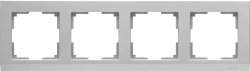 Рамка на 4 поста серебряный Werkel W0041806 (WL04-Frame-04 Stark)