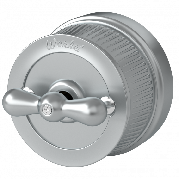 Выключатель на 4 положения двухклавишный (Матовый хром) Ретро Werkel WL19-01-05