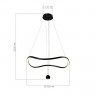 Светильник подвесной ST Luce Черный/Черный, Белый LED 1*35W 3000K        SL6209.403.35