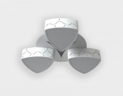 Управляемый светильник Ambrella light FG2063 WH 72W+15W D330 ORBITAL GRANULE