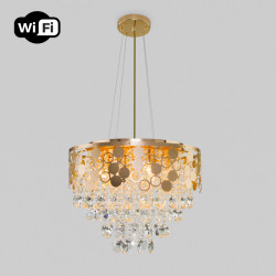 Каскадная люстра Eurosvet 10123/8 золото/прозрачный хрусталь Strotskis Smart (10114/8) Lianna