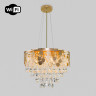 Каскадная люстра Eurosvet 10123/8 золото/прозрачный хрусталь Strotskis Smart (10114/8) Lianna