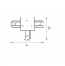 Соединитель T-образный однофазный Barra Lightstar 501136