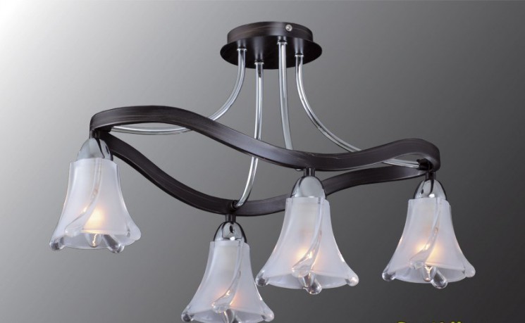 Люстра Максисвет Еврокаркасы 01003/4 CR+DARK WENGUE(Ск)