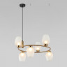 Подвесная люстра со стеклянными плафонами Eurosvet 30183/6 латунь Alva