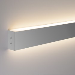 Линейный светодиодный накладной двусторонний светильник 53см 20Вт 101-100-40-53 3000К матовое серебро