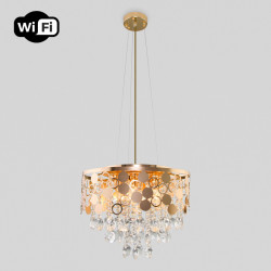 Каскадная люстра Eurosvet 10123/6 золото/прозрачный хрусталь Strotskis Smart (10114/6) Lianna