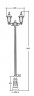 Уличный фонарный столб YAOHUALUX 79760SА B2 Bl MUNICH 2S