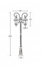 Уличный фонарный столб YAOHUALUX 95209LA/18 Bl ROMA L