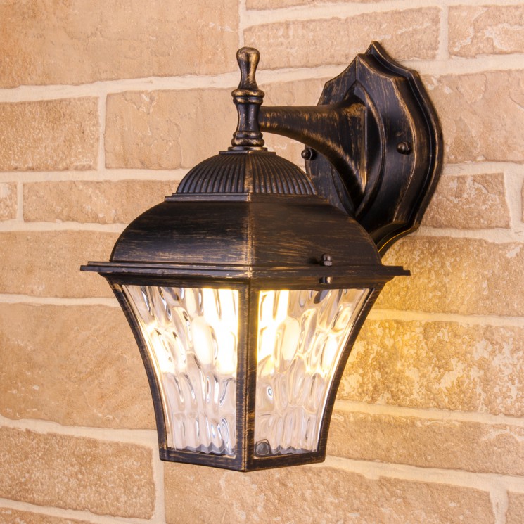 Уличный светильник Elektrostandard Apus D черное золото GL 1009D