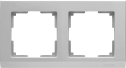 Рамка на 2 поста серебряный Werkel W0021806 (WL04-Frame-02 Stark)
