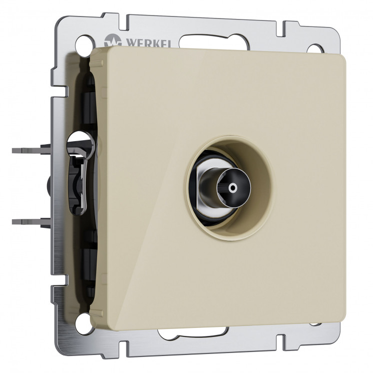 ТВ-розетка оконечная (айвори акрил) Werkel W1183043