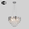 Каскадная люстра Eurosvet 10123/8 хром/прозрачный хрусталь Strotskis Smart (10114/8) Lianna