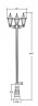 Уличный фонарный столб YAOHUALUX 79760SВ B2 Bl MUNICH 2S