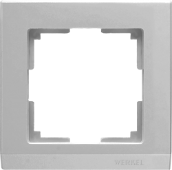 Рамка на 1 пост серебряный Werkel W0011806 (WL04-Frame-01 Stark)
