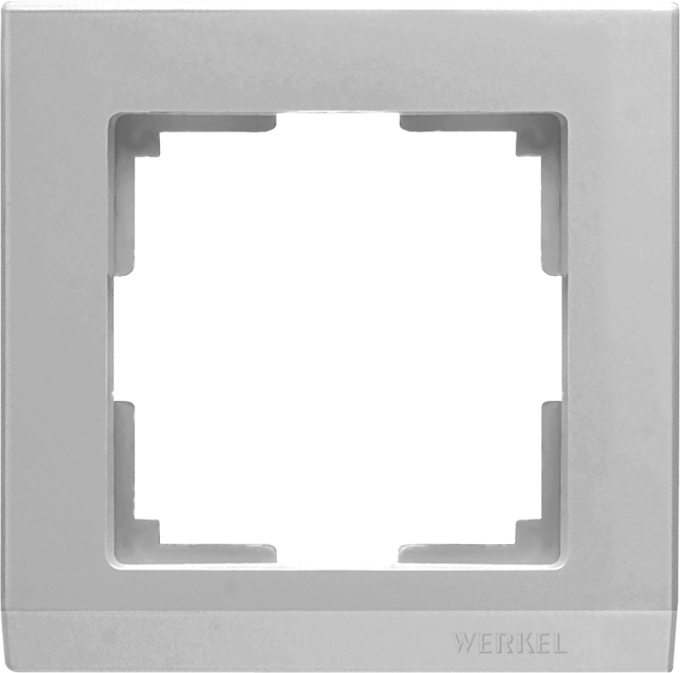 Рамка на 1 пост серебряный Werkel W0011806 (WL04-Frame-01 Stark)