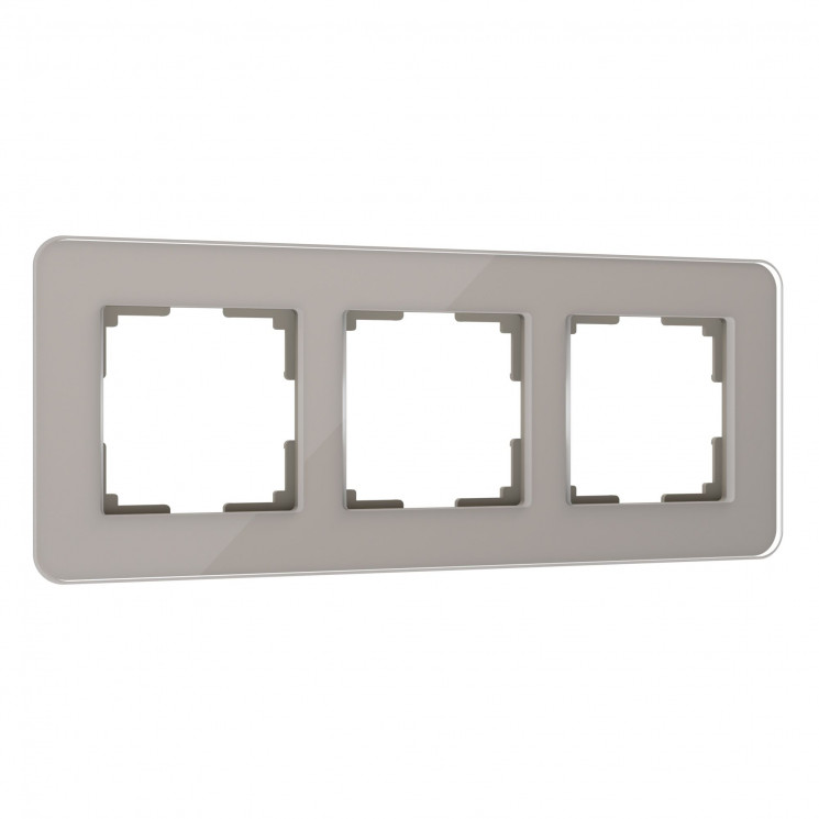 Рамка из стекла на 3 поста Elite дымчатый W0032417 Werkel