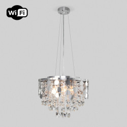 Каскадная люстра Eurosvet 10123/6 хром/прозрачный хрусталь Strotskis Smart (10114/6) Lianna