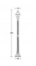Уличный фонарный столб YAOHUALUX 91108 lgY Bl FARO lead GLASS