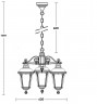 Подвесной уличный светильник YAOHUALUX 79750S/3 Bl MUNICH 2S