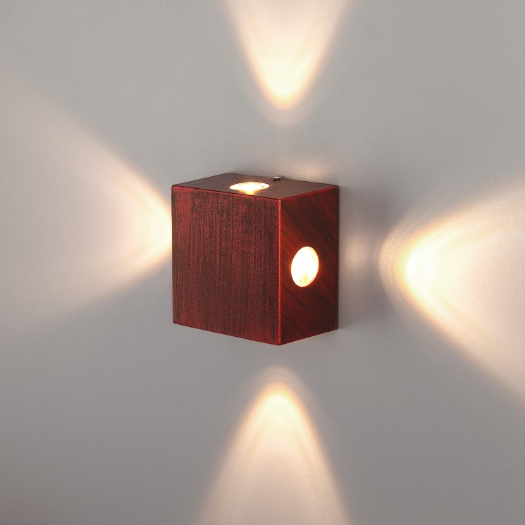 Уличный светодиодный светильник Elektrostandard 1601 TECHNO LED Kvatra красно-черный