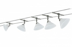 94143 Струнный светильник Paulmann COLMAR MAX5X10W GU4 CHR/SAT MT/GLAS