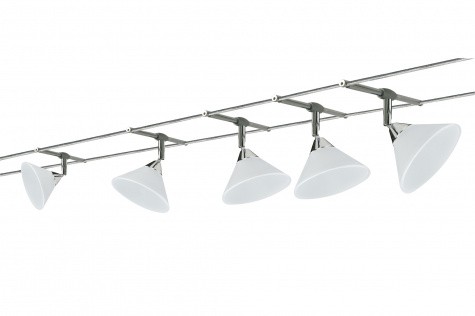 94143 Струнный светильник Paulmann COLMAR MAX5X10W GU4 CHR/SAT MT/GLAS