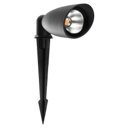 Светодиодный светильник тротуарный (грунтовый) Feron SP2701 5W AC 12-24V 3000К черный IP65 24° Диаметр 6,5 см Высота 27,5 см 48446