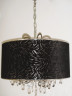 Люстра подвесная Linvel LV 8183/5 5хЕ14 хром/черная ткань/прозрачный хрусталь(Ск)
