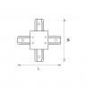 Соединитель X-образный однофазный Barra Lightstar 501147