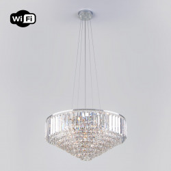 Каскадная люстра Eurosvet 10121/9 хром/прозрачный хрусталь Strotskis Smart (10105/9) Torreta