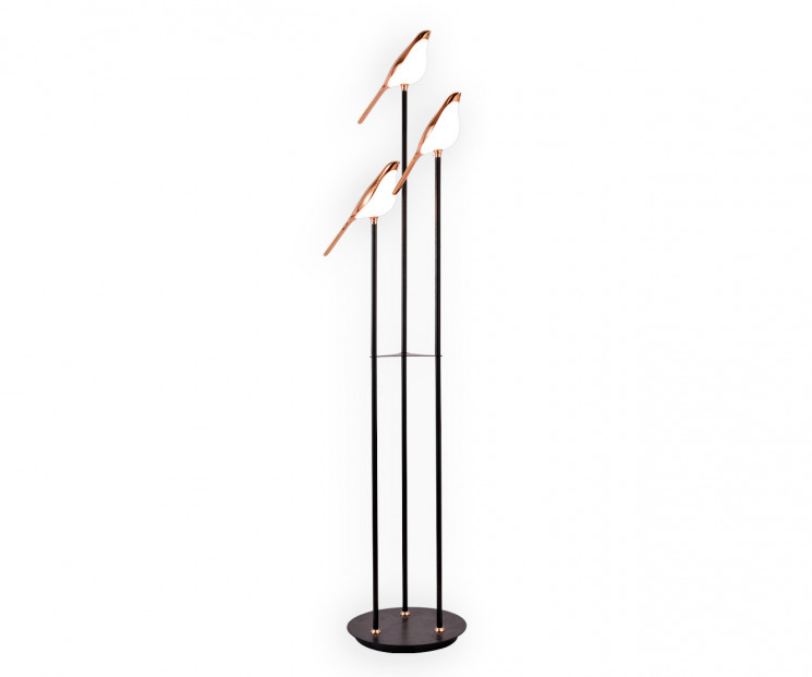 Kink Light 08446-F,33 Торшер Арси черный/золото d30 h150 Led 3*10W (4000K)