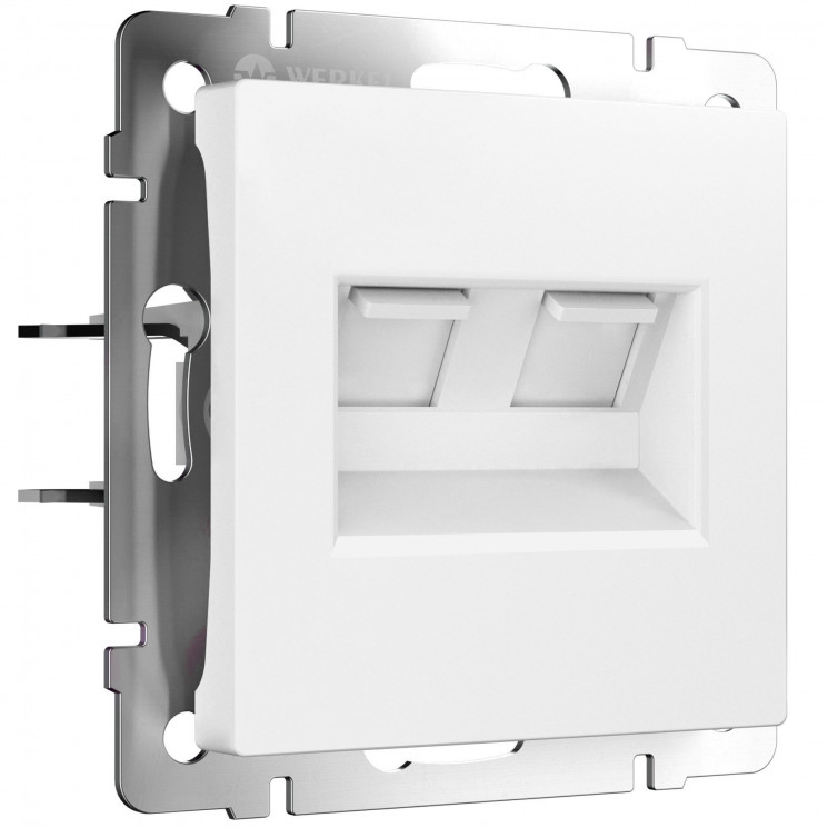 Розетка двойная Ethernet RJ-45 (белый матовый) W1181161 Werkel