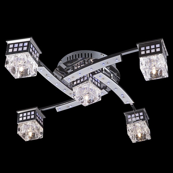 Потолочный светильник  Eurosvet Bakara 4939/5 хром/синий+красный+фиолетовый