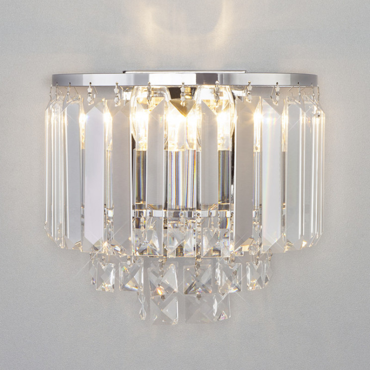 Бра Eurosvet 10121/2 хром/прозрачный хрусталь Strotskis (10105/2) Torreta