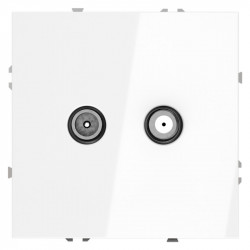 Розетка телевизионная встраиваемая S70 оконечная TV+SAT VOLTUM VLS060401 белый глянец