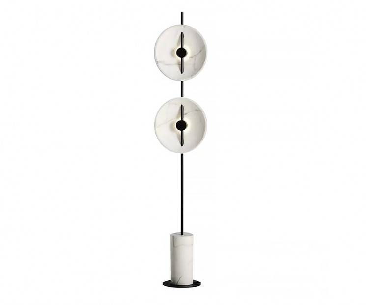 Kink Light 08451-2F,19(01) Торшер Велси черный/белый d32 h70 Led 2*6W (3000K) (комплект состоит из 2х коробок)