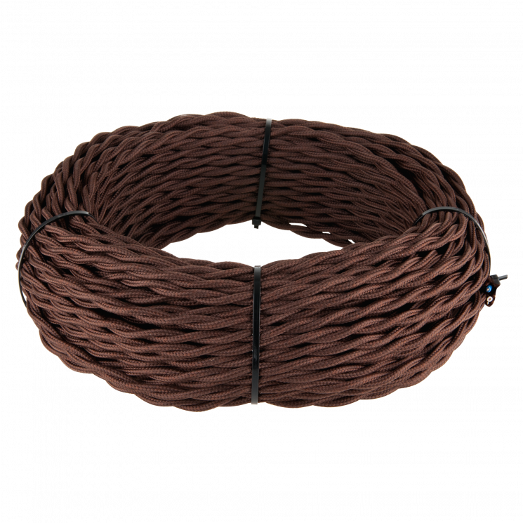 Ретро кабель витой 3х1,5 (коричневый) 20 м (под заказ) W6453214 Werkel