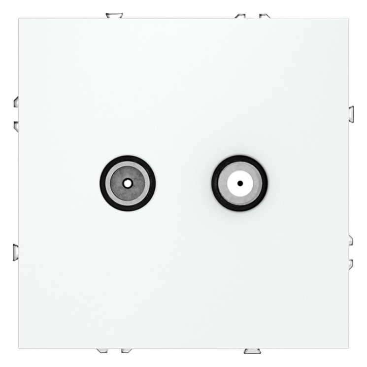 Розетка телевизионная встраиваемая S70 оконечная TV+SAT VOLTUM VLS060402 белый матовый