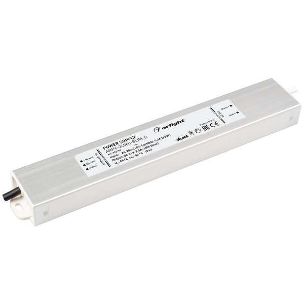 Блок питания Arlight ARPV-24060-SLIM-B (24V, 2.5A, 60W) (ARL, IP67 Металл, 3 года) 022193