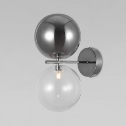 Настенный светильник с плафонами Eurosvet 50291 хром/дымчатый Selisa