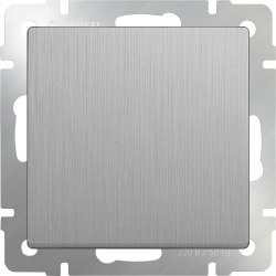 Выключатель одноклавишный cеребряный рифленый Werkel W1110009 (WL09-SW-1G)