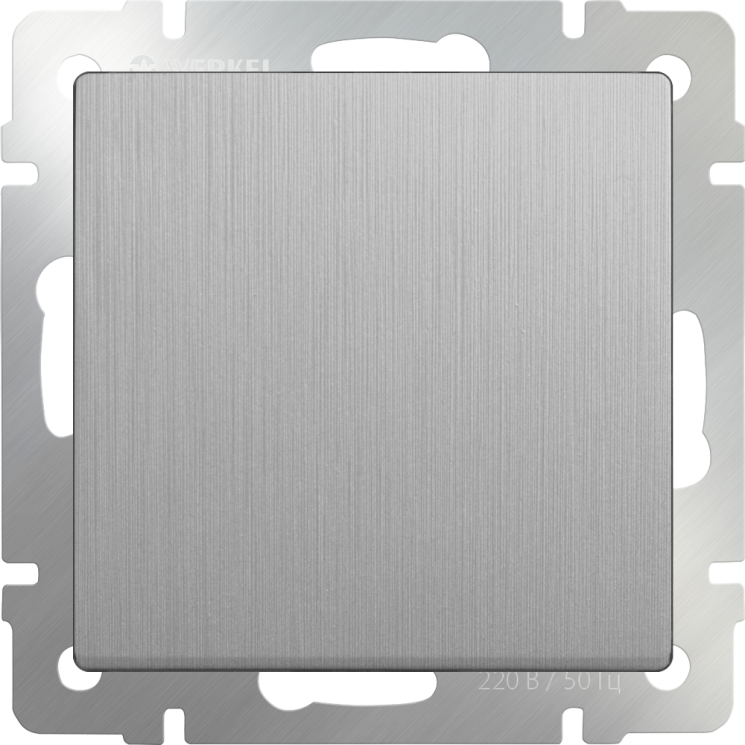 Выключатель одноклавишный cеребряный рифленый Werkel W1110009 (WL09-SW-1G)